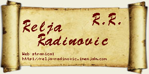 Relja Radinović vizit kartica